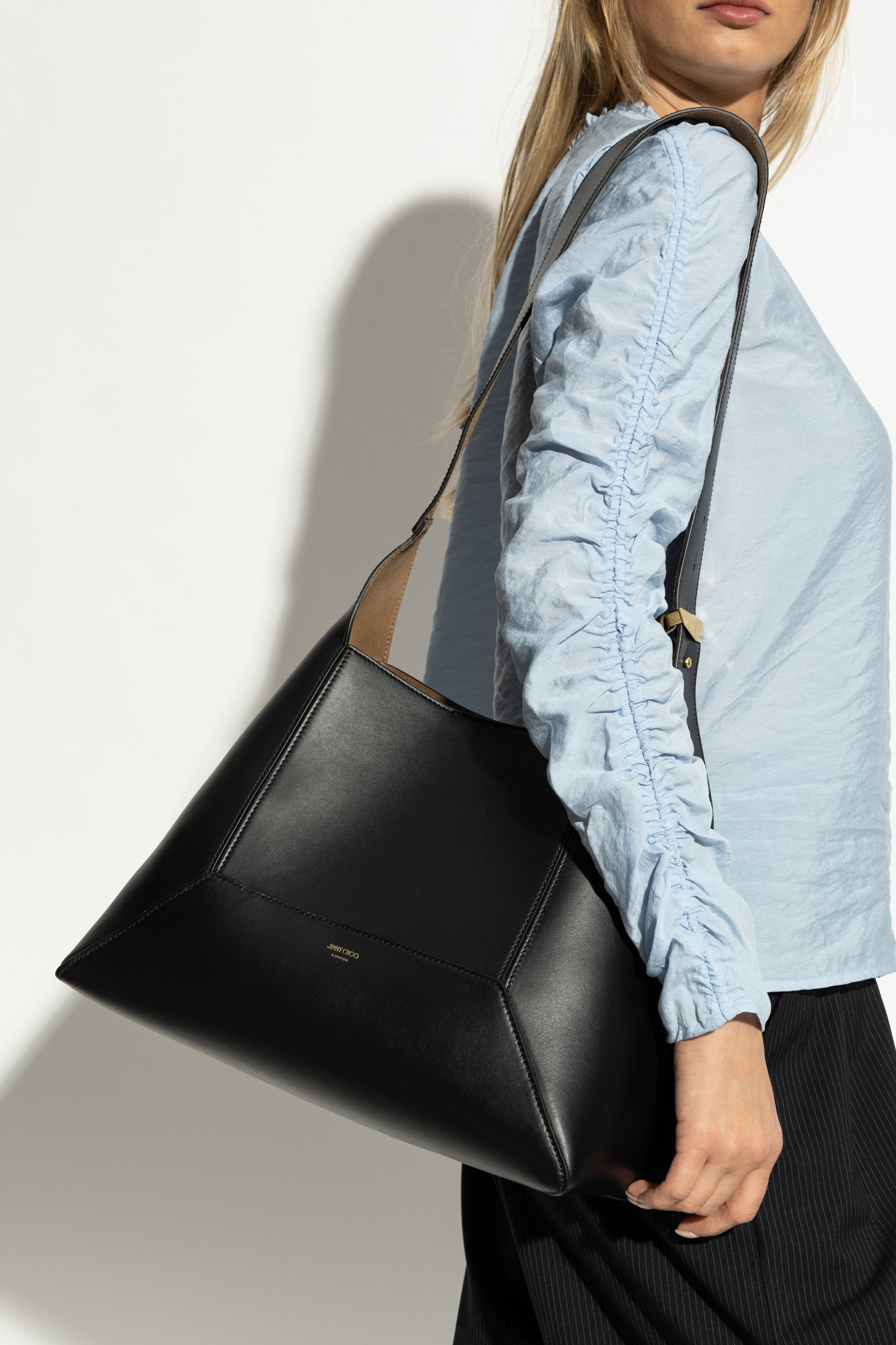 ハンドバッグ Jimmy Choo HAND BAG (DIAMONDHOBOMHUT BLACKGOLD) Jimmy Choo 'Diamond' leather shoulder bag | Women's Bags